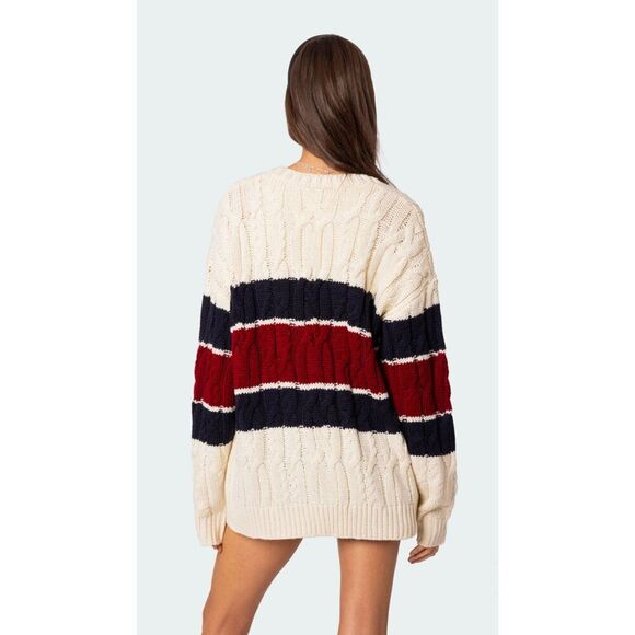 Edikted Tinsley Oversized Cable Knit Cardigan Size XS/S NWT! - Picture 3 of 8